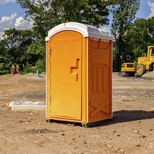 what is the expected delivery and pickup timeframe for the portable restrooms in Horseshoe Bay